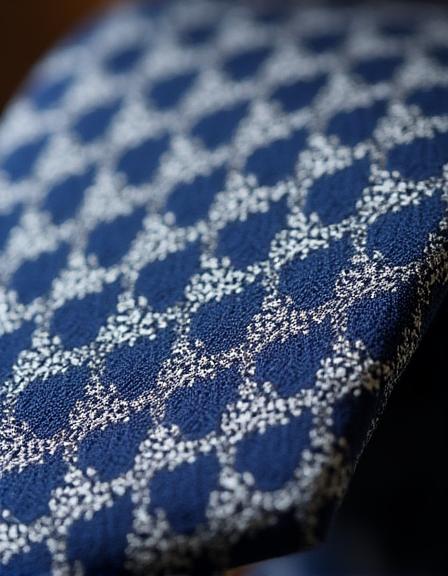 Cravatta in seta fatta a mano motivo jacquard