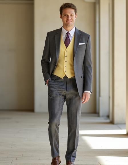 Abito Tight grigio per matrimoni mattutini