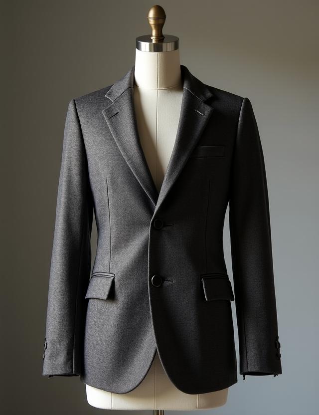 Blazer uomo grigio fumo wool